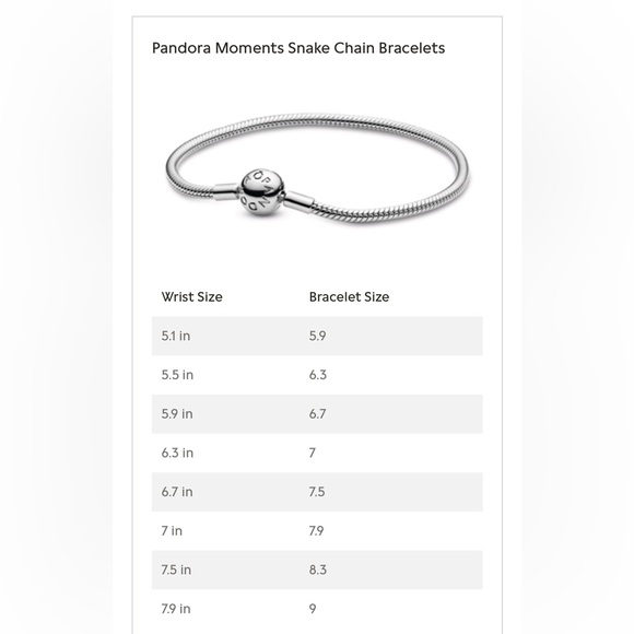 PANDORA Moments Sparkling Heart Clasp Snake Chain Bracelet - Picture 7 of 8